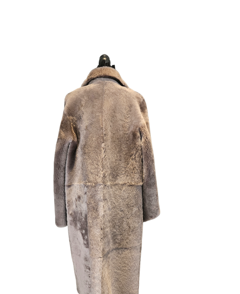 Long shearling overcoat (Reversible) – photo 7