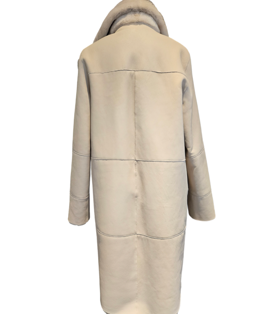 Long shearling overcoat (Reversible) – photo 4