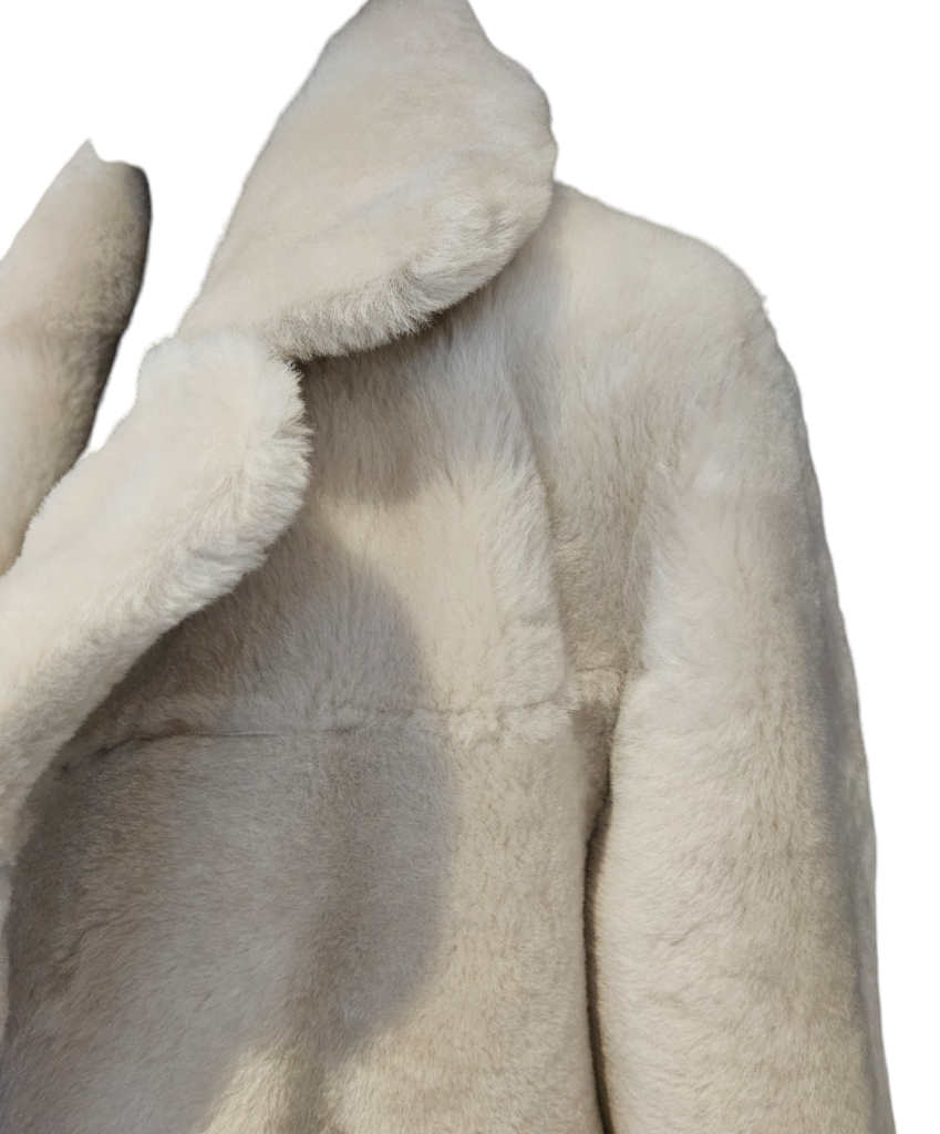 Long shearling overcoat (Reversible) – photo 5