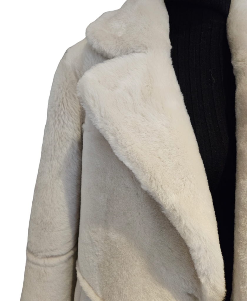 Long shearling overcoat (Reversible) – photo 6