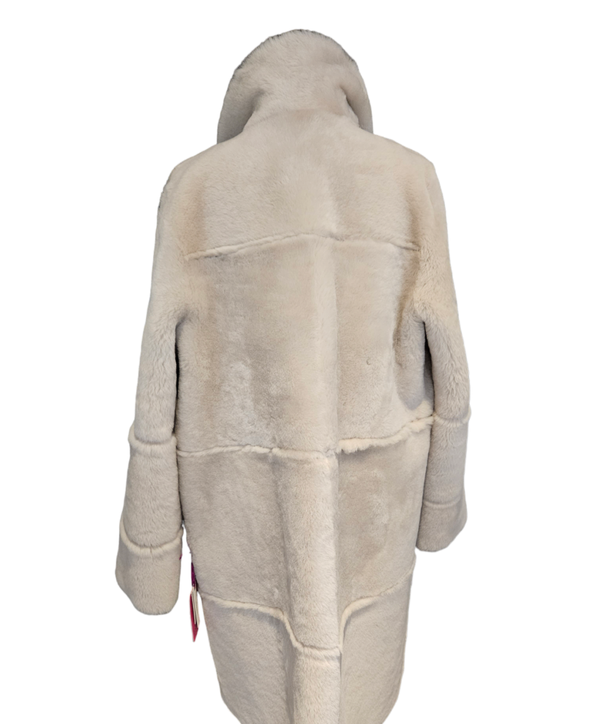 Long shearling overcoat (Reversible) – photo 7