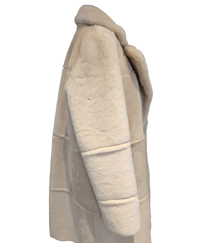 Long shearling overcoat (Reversible) – photo 8