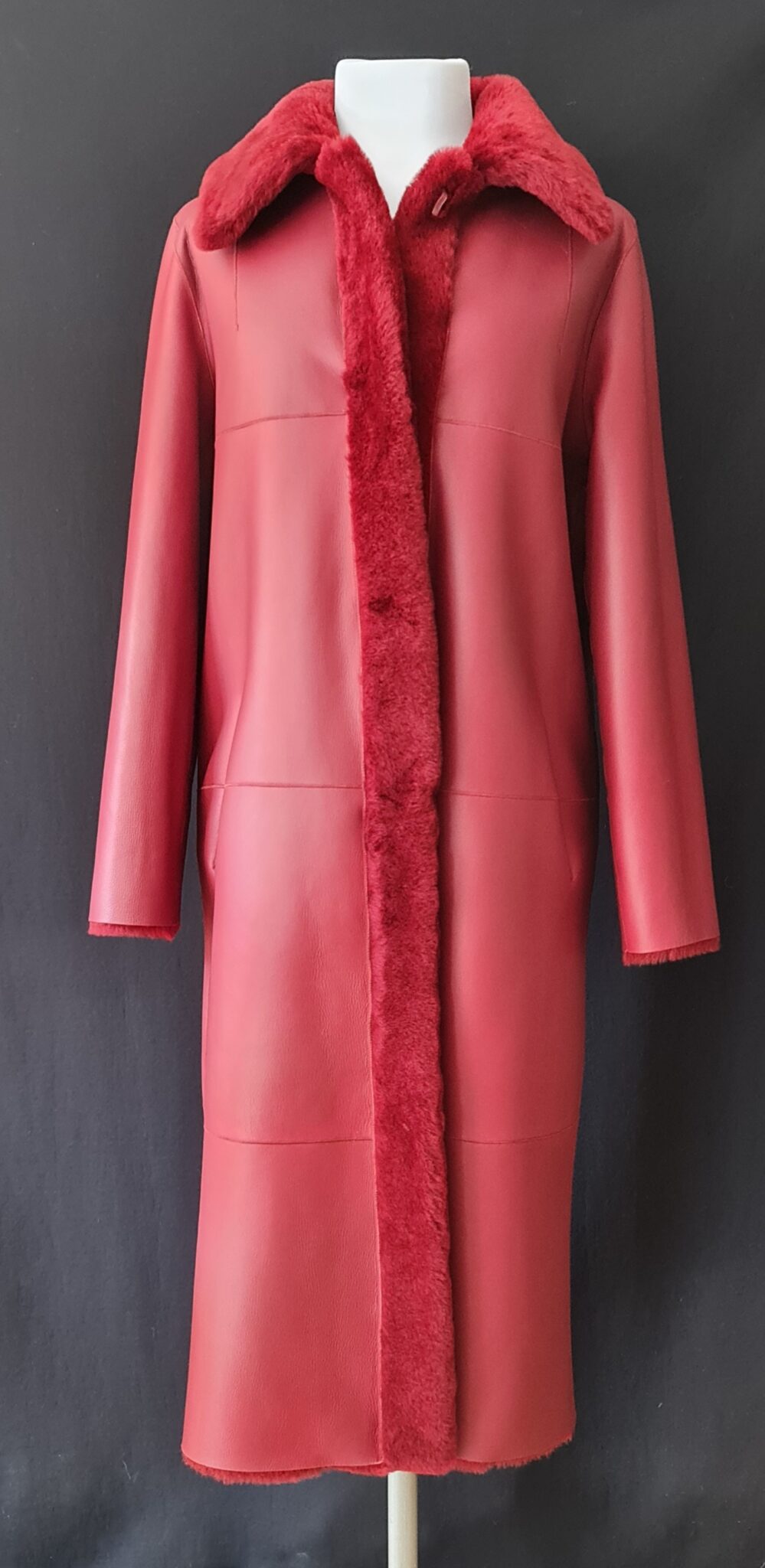 Long shearling overcoat (Reversible) – photo 2