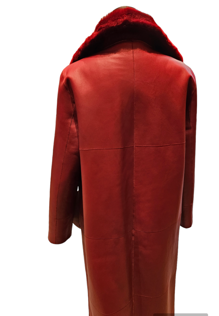 Long shearling overcoat (Reversible) – photo 3