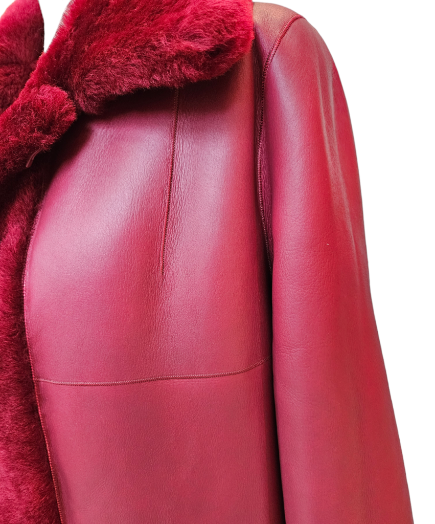 Long shearling overcoat (Reversible) – photo 4