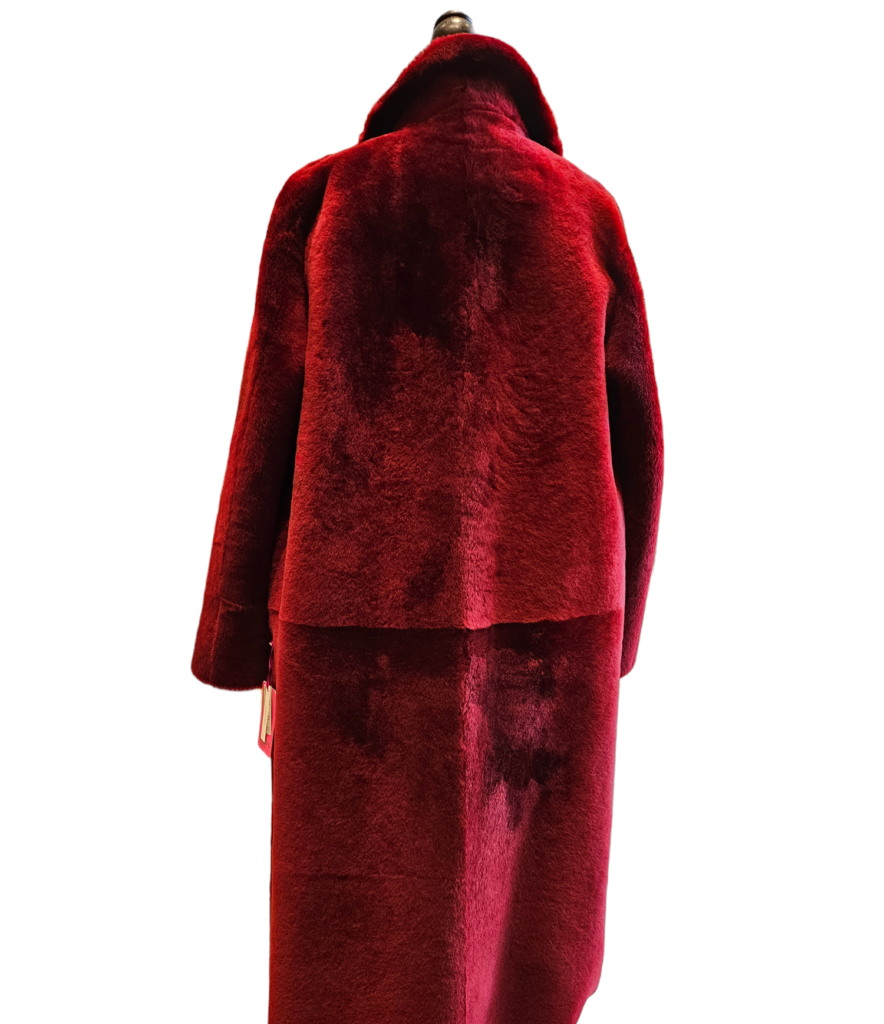 Long shearling overcoat (Reversible) – photo 6