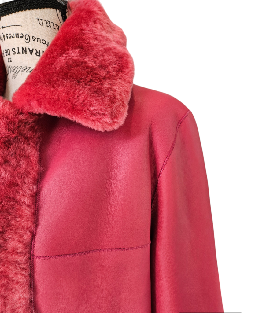Mid-length shearling coat (Reversible) – photo 3