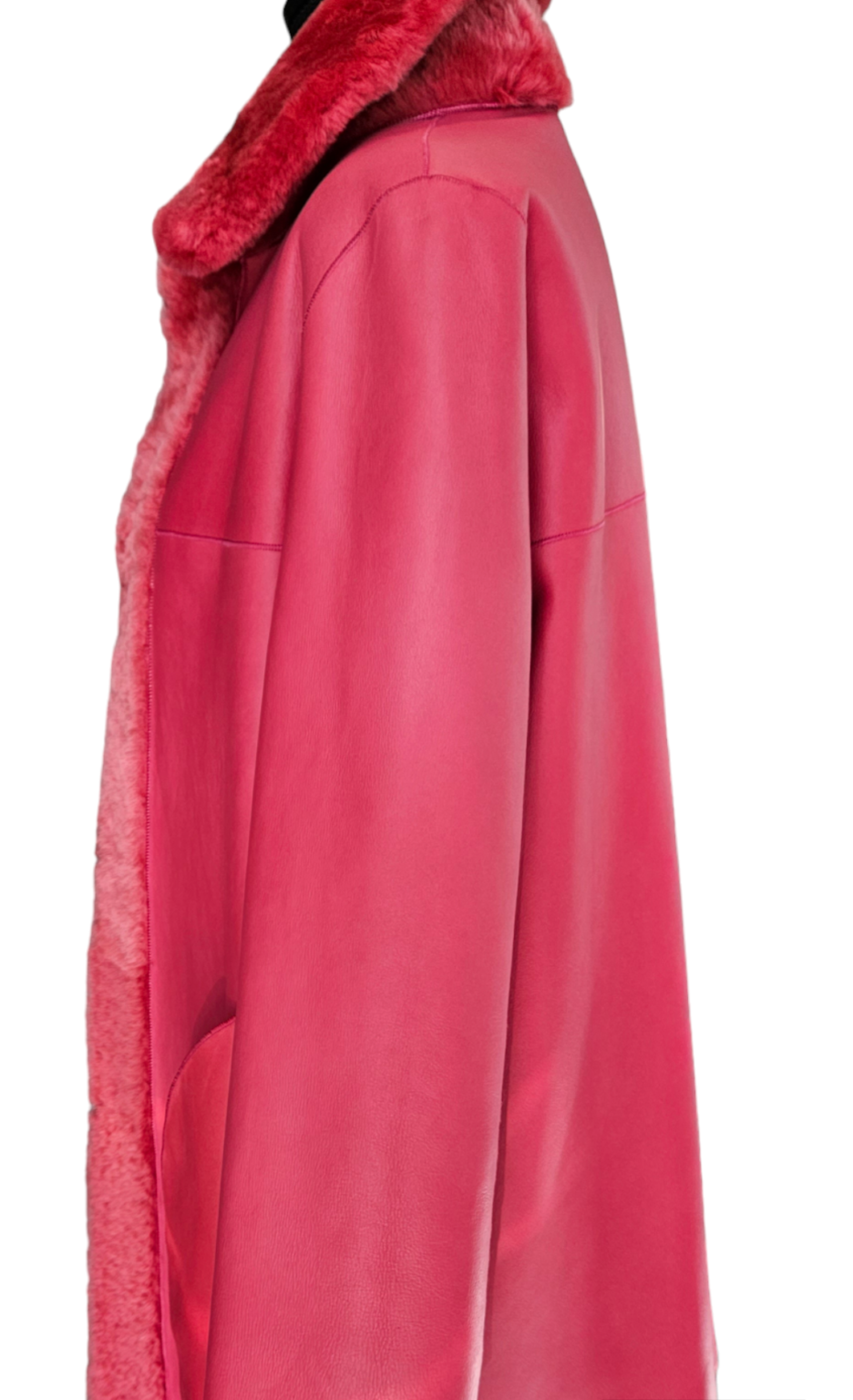 Mid-length shearling coat (Reversible) – photo 4