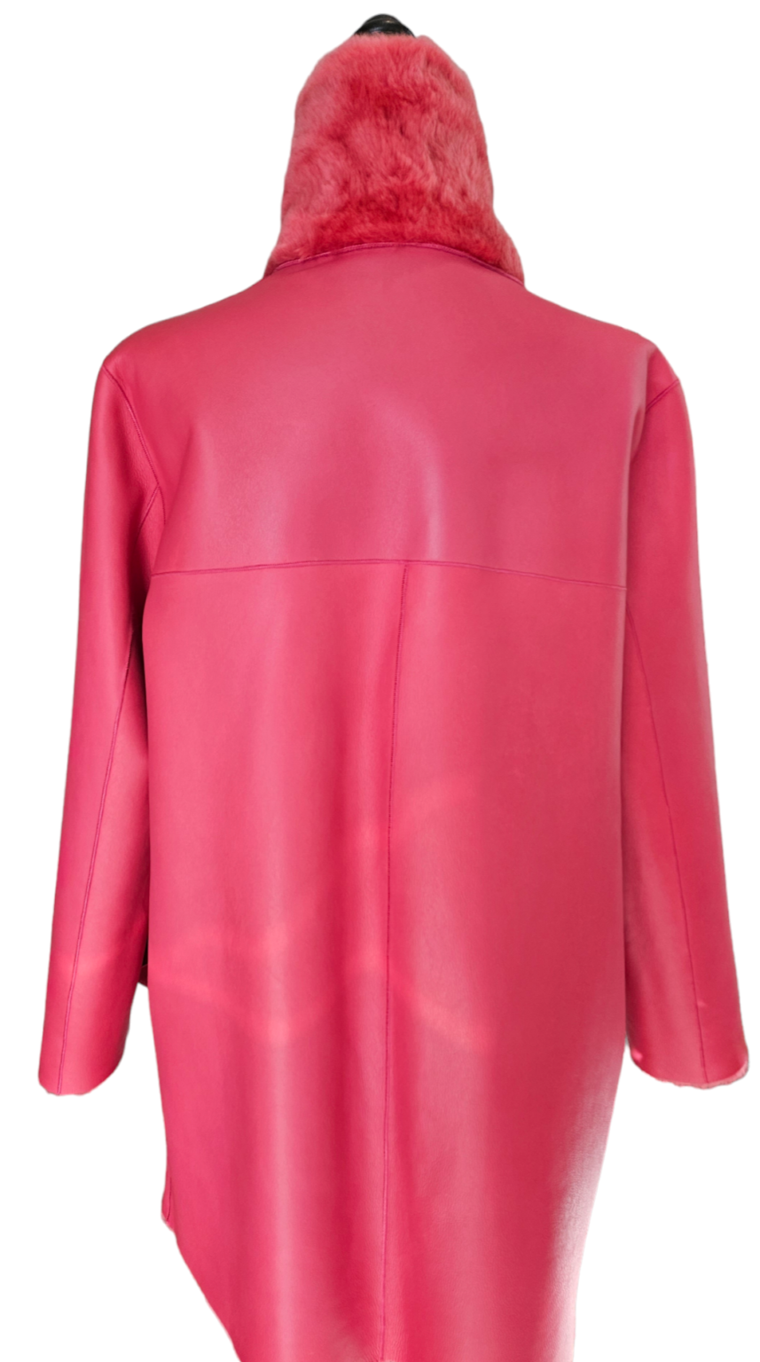 Mid-length shearling coat (Reversible) – photo 5