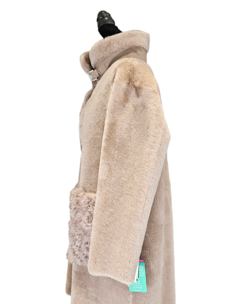 Mid-length shearling coat (Reversible) – photo 3