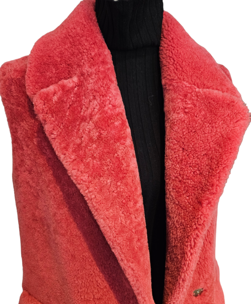 Shearling vest coat (Reversible) – photo 3