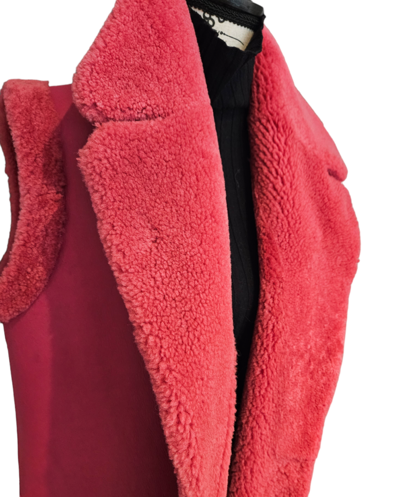 Shearling vest coat (Reversible) – photo 4
