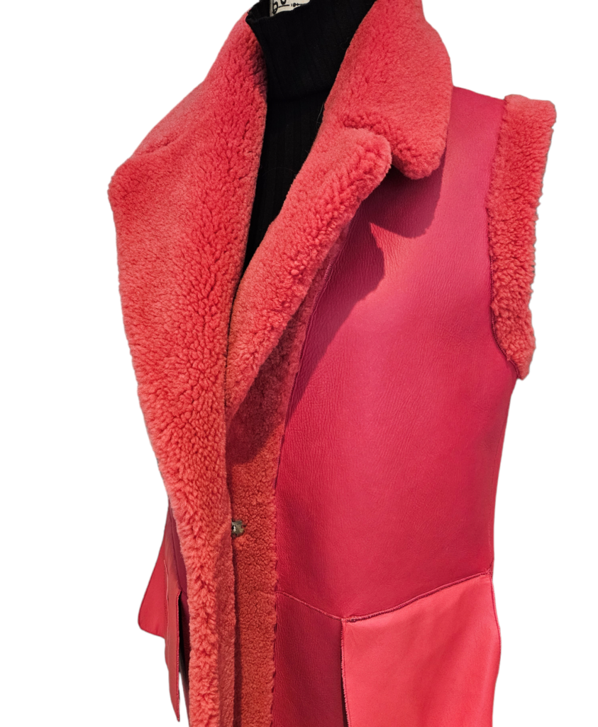 Shearling vest coat (Reversible) – photo 6